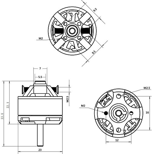 PPOM-2322-2050 Brushless Motor