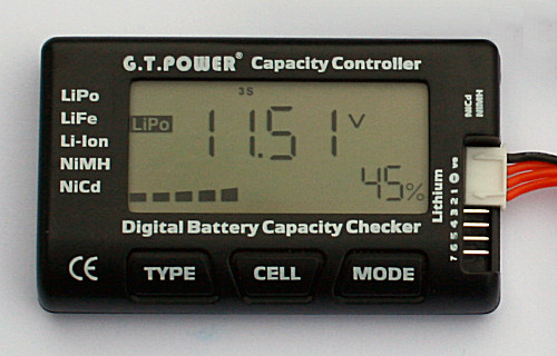 G.T. Power LiPo Capacity and Voltage Tester 