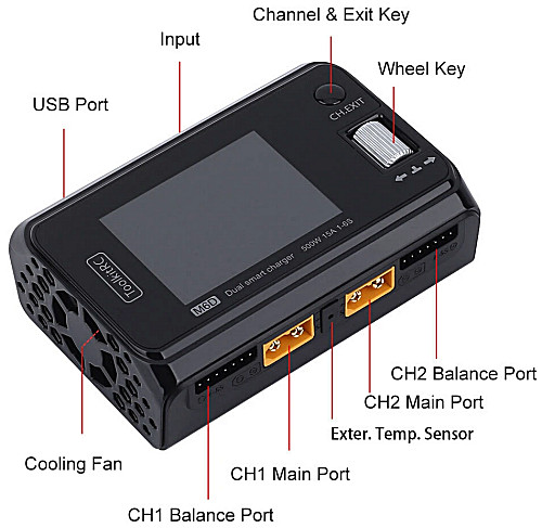 ToolkitRC Dual Output 500W Multifunction Charger