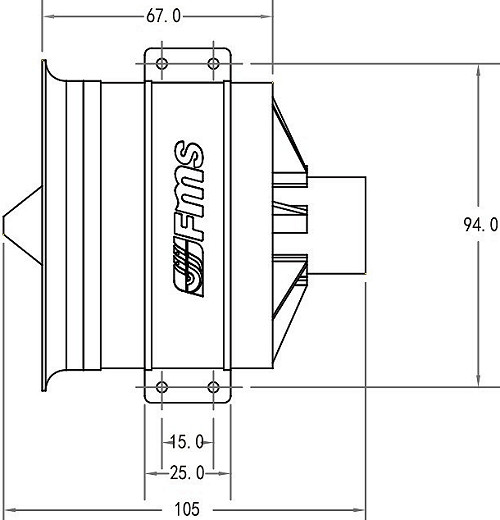 80mm FMS EDF Unit for 6S LiPo