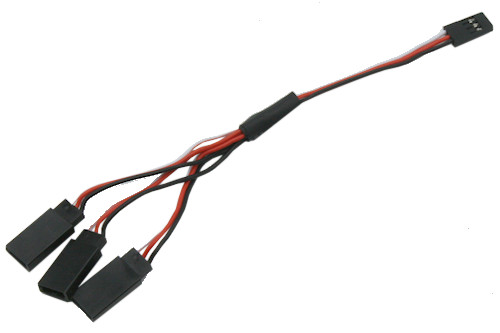 Semoic 5Pcs 150mm Y Type Extended Line Extension Lead Wire Cable for Futaba Jr Y Harness Servo Lead Extension 