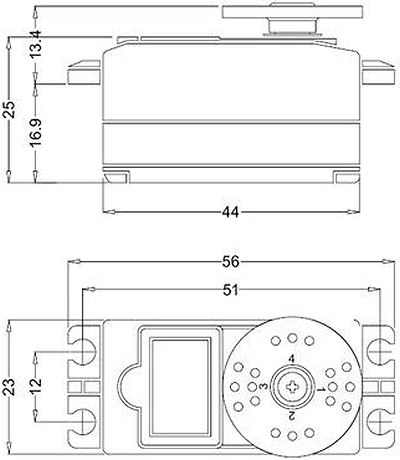 HiTEC HS-77BB Dimensions