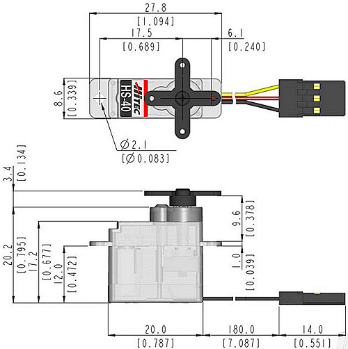 HiTEC HS-40 57.0g Analog Ball Raced Servo